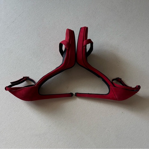 Jeffrey Campbell Red Stiletto Heels Ankle Strap - Picture 6 of 11